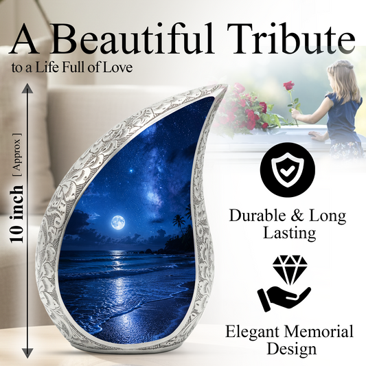 Ocean Beach Urn for Human Ashes | Beach Urns, Ocean Wave Cremation Urn