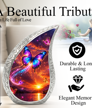 Beautiful Butterfly Urn for Human Ashes | Butterfly Cremation Urn for Mom, Women,
