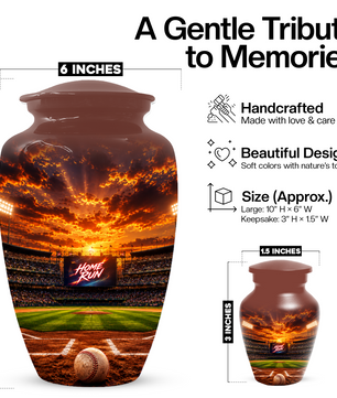 Baseball Memorial Urn for Dad - Personalized Cremation Urns for Ashes