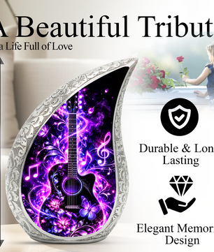 Guitar Adult Urn for Ashes, Music Lover Keepsake  Cremation Urn for Human Ashes