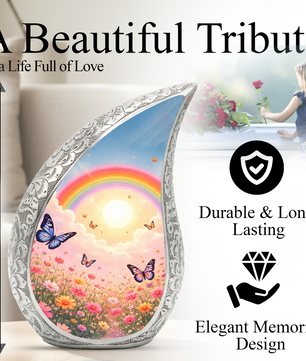 Rainbow Butterfly Urn for Human Ashes | Butterfly Urn | Urn for Mom | Memorial Urn
