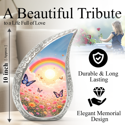 Rainbow Butterfly Urn for Human Ashes | Butterfly Urn | Urn for Mom | Memorial Urn