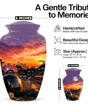 Motorcycle Cremation Urn for Men | Custom Memorial Urns for Ashes
