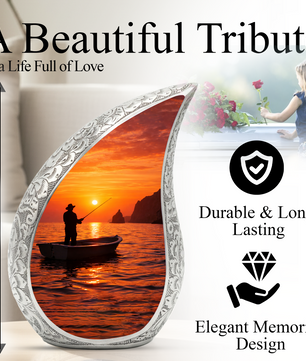Gone Fishing Urn, Personalized Urn for Dad, Fishing Urns for Human Ashes
