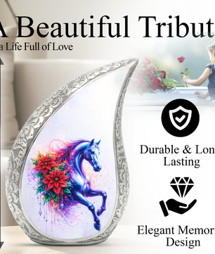 Beautiful Horse Adult Urn for Human Ashes – Premium Horse Cremation Urn