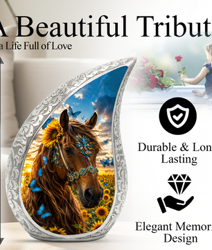 Horse Urn for Human Ashes – Adult Cremation Urn for Horse Lovers