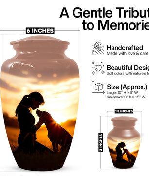 Dog Memorial Cremation Urn for Mom - Beautiful Urns for Women
