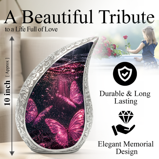 Pink Butterfly Urn for Ashes | Butterfly Urns for Human Ashes, Butterfly Urn for Cremains,
