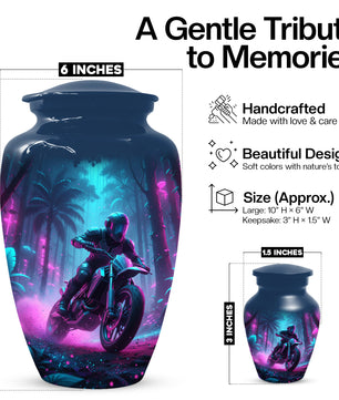 Dirt Bike Urn for Ashes - Personalized Motocross Memorial for Dad | Motorcycle Cremation Urns for Father