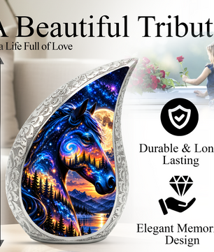 Adult Cremation Urn for Ashes, Horse Memorial Urn, Horse Lover Urn, Personalized Adult Urn for Ashes