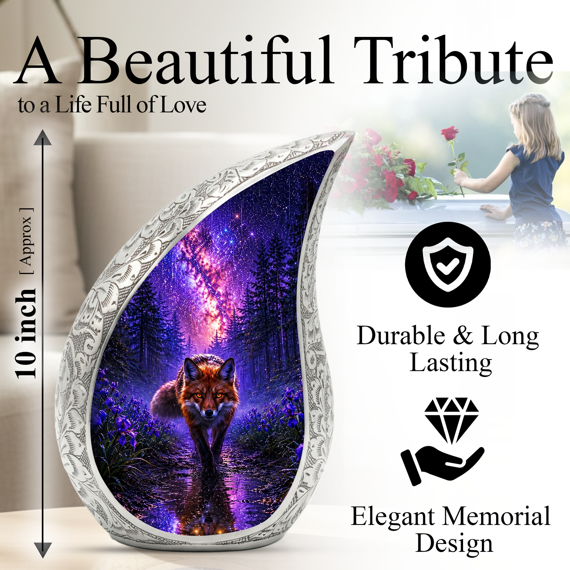 Fox Urn for Human Ashes | Wildlife Adult Cremation Urn | Fox Memorial Urn for Adult AsheFox Urn for Human Ashes | Wildlife Adult Cremation Urn | Fox Memorial Urn for Adult Ashes