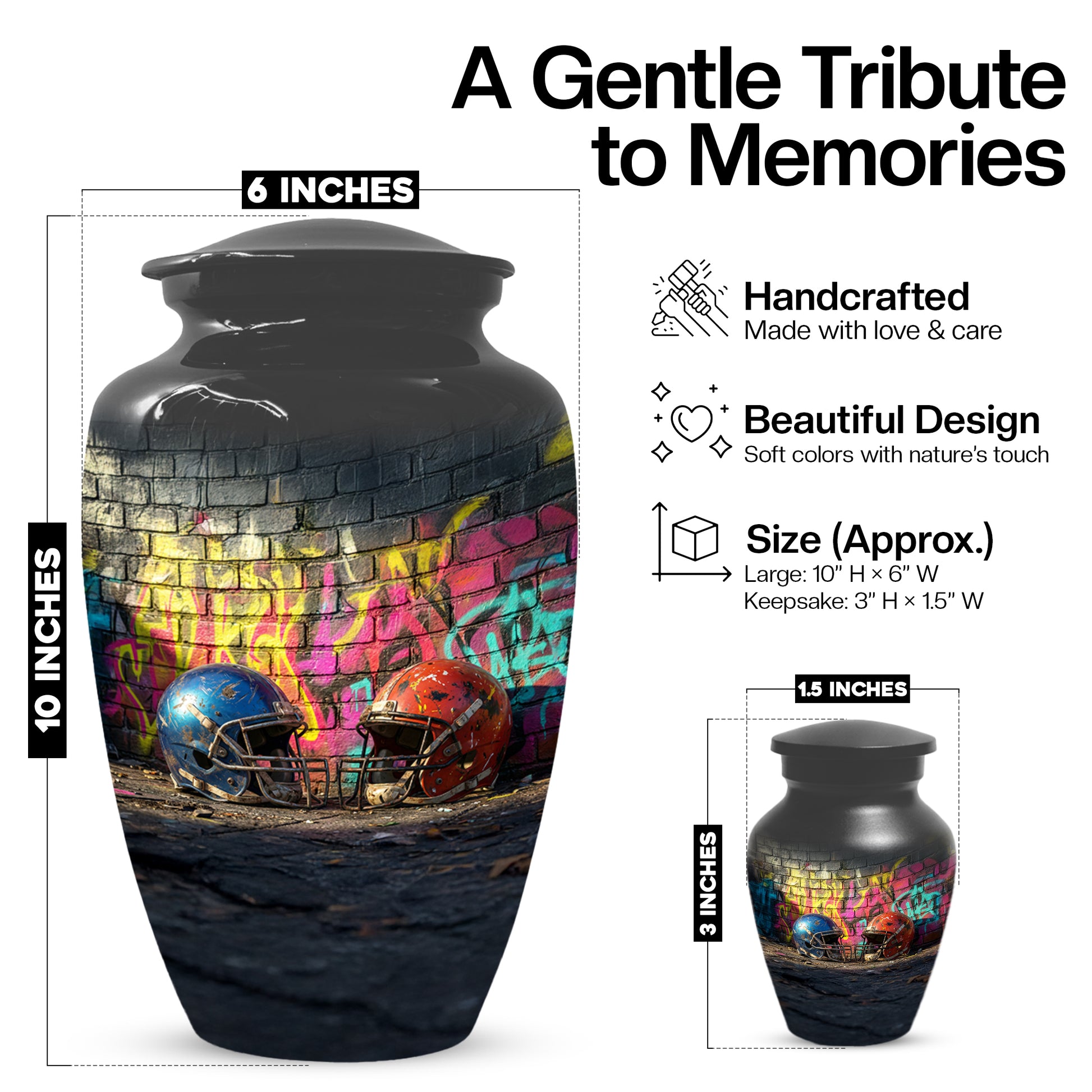 Football Helmet Urn for Dad – Custom Sports Cremation Urn for Ashes