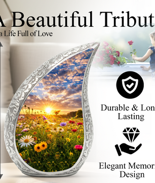 Sunflower Adult Urn for Human Ashes – Premium Sunflower Cremation Urn