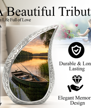 Fishing Adult Urn for Human Ashes – Gone Fishing Cremation Urn