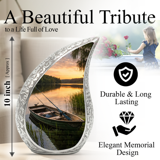 Fishing Adult Urn for Human Ashes – Gone Fishing Cremation Urn