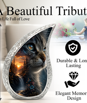 Cat Urn for Ashes | Personalized Cat Cremation Urn for Beloved Pet Memorial