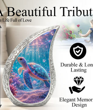 Sea Turtle Urn for Ashes,Coastal Memorial Keepsake
