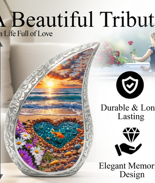 Beach Urn for Human Ashes – Premium Ocean Wave Cremation Urn
