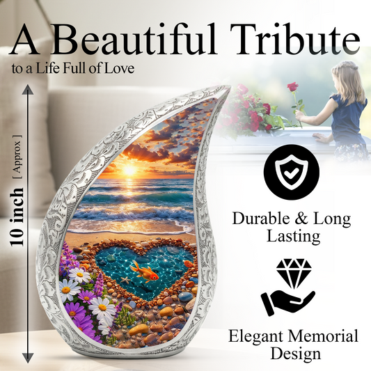 Beach Urn for Human Ashes – Premium Ocean Wave Cremation Urn