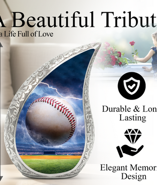 Baseball Funeral Urn for Dad, Baseball Memorial Urn for Human Ashes