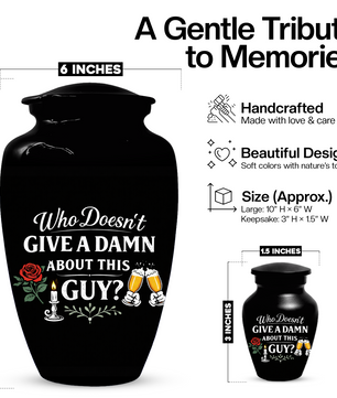 Funny Adult Urn for Ashes,  Personalized Memorial Urn for Dad