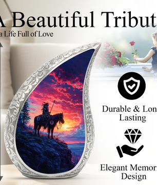 Native American Adult Urn for Human Ashes – Premium Native American Cremation Urn |