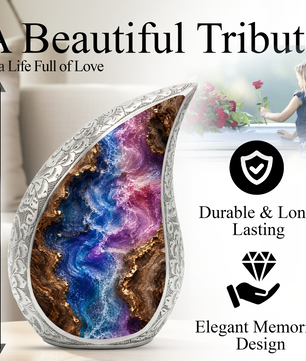 Abstract Cremation Urn for Ashes, Adult Urn for Human Ashes