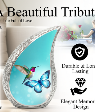Butterfly Urn for Mom | Hummingbird Memorial Urn | Butterfly Urns for Human Ashes