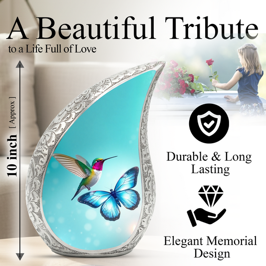 Butterfly Urn for Mom | Hummingbird Memorial Urn | Butterfly Urns for Human Ashes