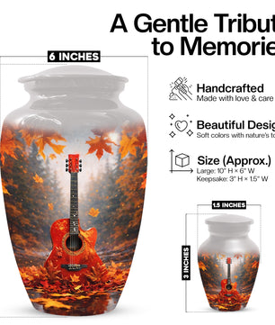 Guitar Memorial Urn for Mom - Music Keepsake Cremation Urns for Ashes