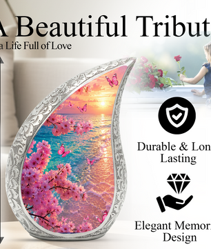 Beach Urn for Human Ashes – Ocean Sunset Cremation Urn