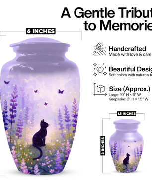 Cat Urn for Mom | Beautiful Cat Cremation  Large Urn for Mother|Funeral Urn for Human Ashes