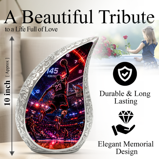 Basketball Player Urn for Adult Ashes | Basketball Adult Cremation Urn