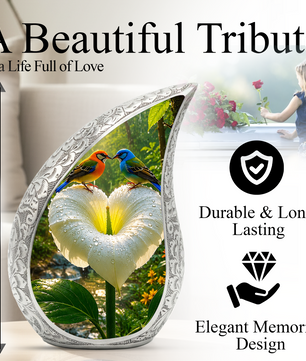 Bird Love Adult Urn for Human Ashes – Elegant Adult Cremation Urn