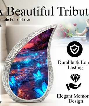 Butterfly Beach Ocean Urn for Human Ashes | Butterfly Urn for Ashes