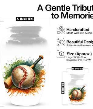 Baseball Urn for Ashes, Baseball Bat Cremation Urn