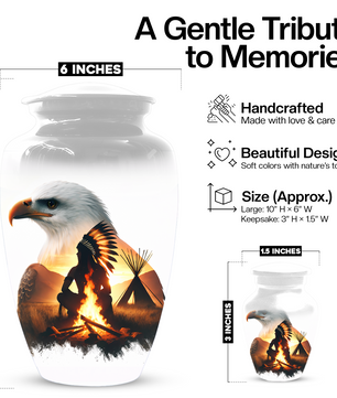 Personalized Eagle Urn for Ashes | Custom Eagle Memorial Urn