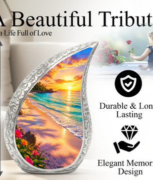 Ocean Beach Urn for Mom, Ocean Cremation Urn for Women | Keepsake Urn For Ashes