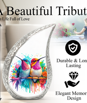 Beautiful Hummingbird Cremation Urn for Adult Ashes