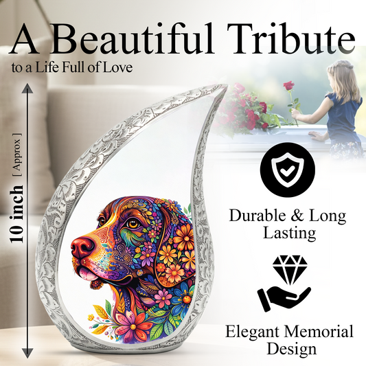 Beautiful Personalized Dog Urn for Ashes - Pet Cremation Urn For Dog Ashes