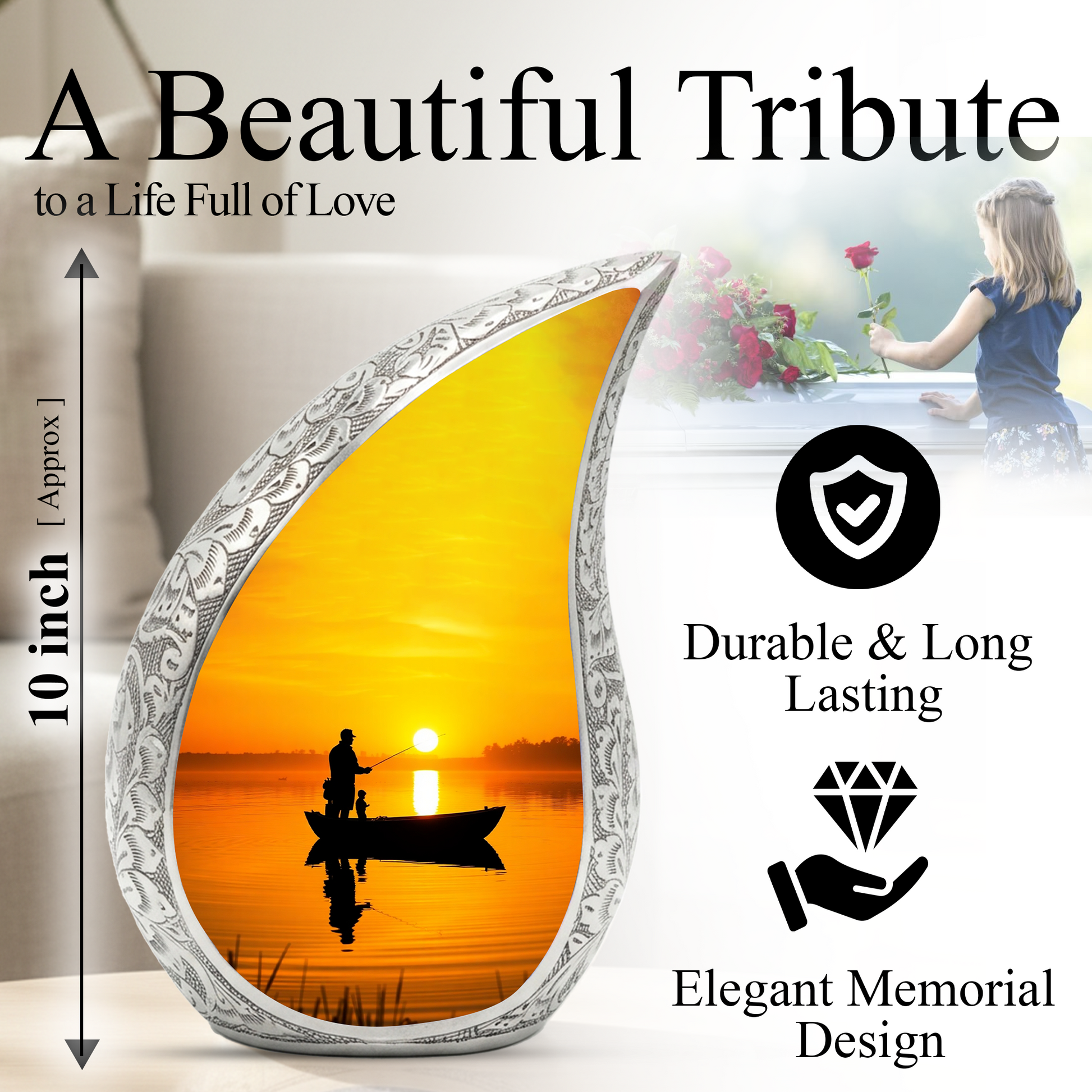 Fishing Urn for Dad | Gone Fishing Urn | Fishing Urns for Human Ashes