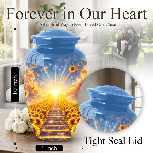 Sunflower Urn for Mom, Adult Female Large Urn for Ashes