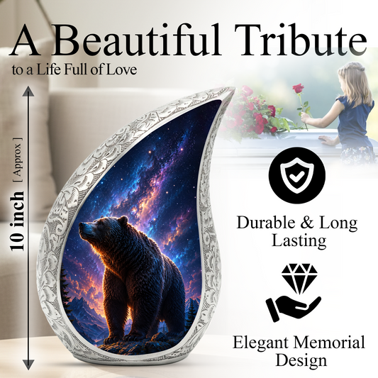 Bear Mountain Adult Urn for Human Ashes – Wildlife Adult Cremation Urn