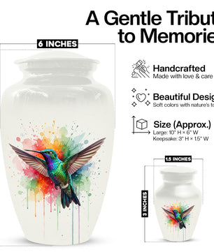 Humming Bird Urn for Human Ashes | Hummingbird Adult Cremation Urn – Beautiful Memorial Urn for Adults