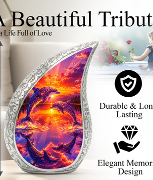 Dolphin Memorial Urn for Mom – Personalized Funeral Urn for Human Ashes | Beautiful Cremation Urns for Women