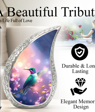 Hummingbird Urn for Mom | Elegant Memorial Urn for Women