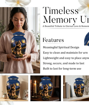 Personalized Dog Cremation Urn for Ashes – Custom Pet Memorial Urn for Dogs