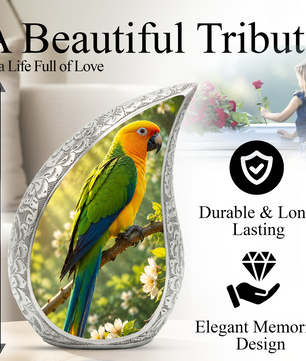 Parrot Urn for Mom – Beautiful Adult Cremation Urn for Mom, Women & Female Ashes