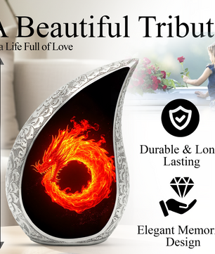 Dragon Memorial Urn for Dad | Adult Cremation Urn for Ashes
