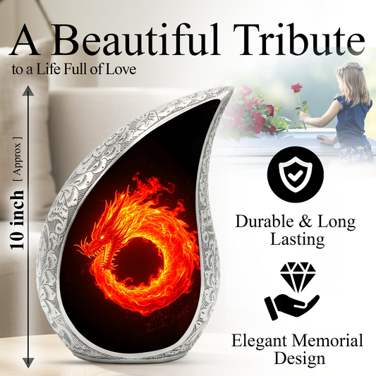 Dragon Memorial Urn for Dad | Adult Cremation Urn for Ashes
